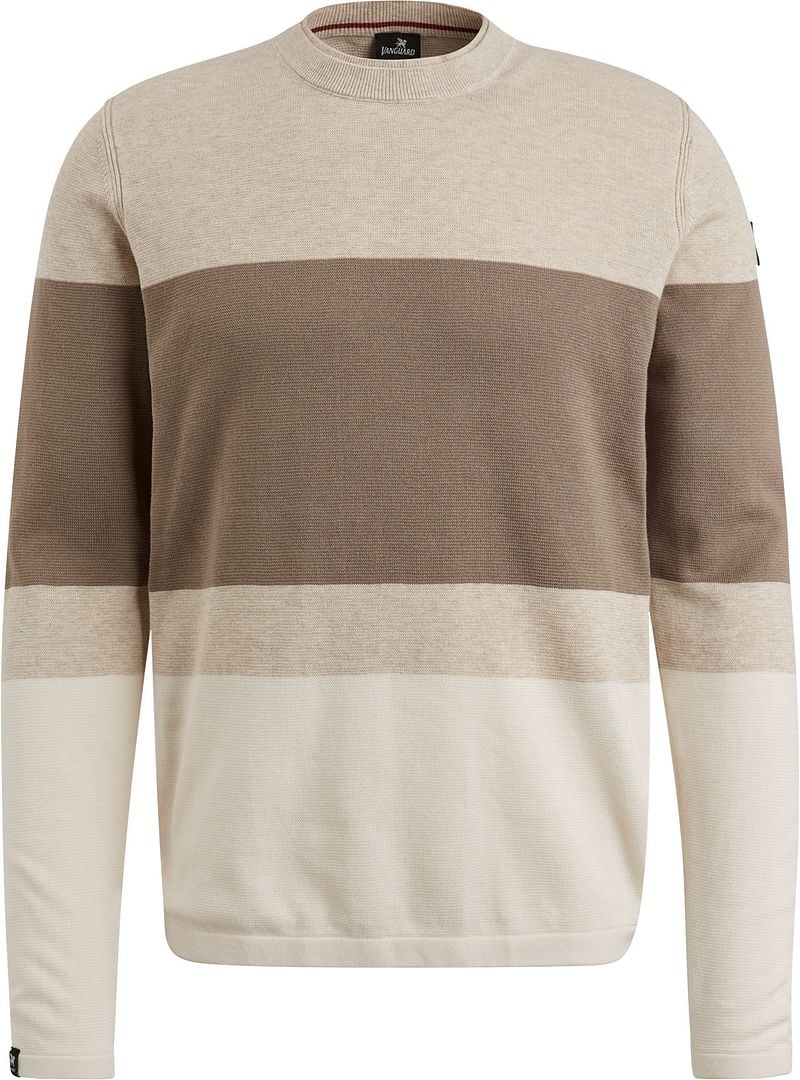 Vanguard Pullover Streifen Beige - Größe 3XL günstig online kaufen