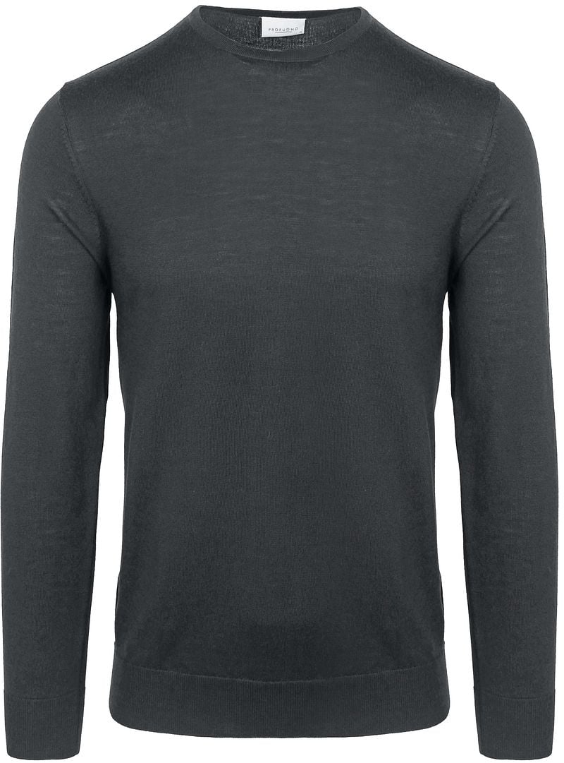 PROFUOMO Heren Truien & Vesten Pullover Crewneck Antraciet