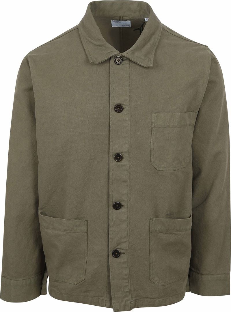 Colorful Standard Sweater Overshirt Olijfgroen