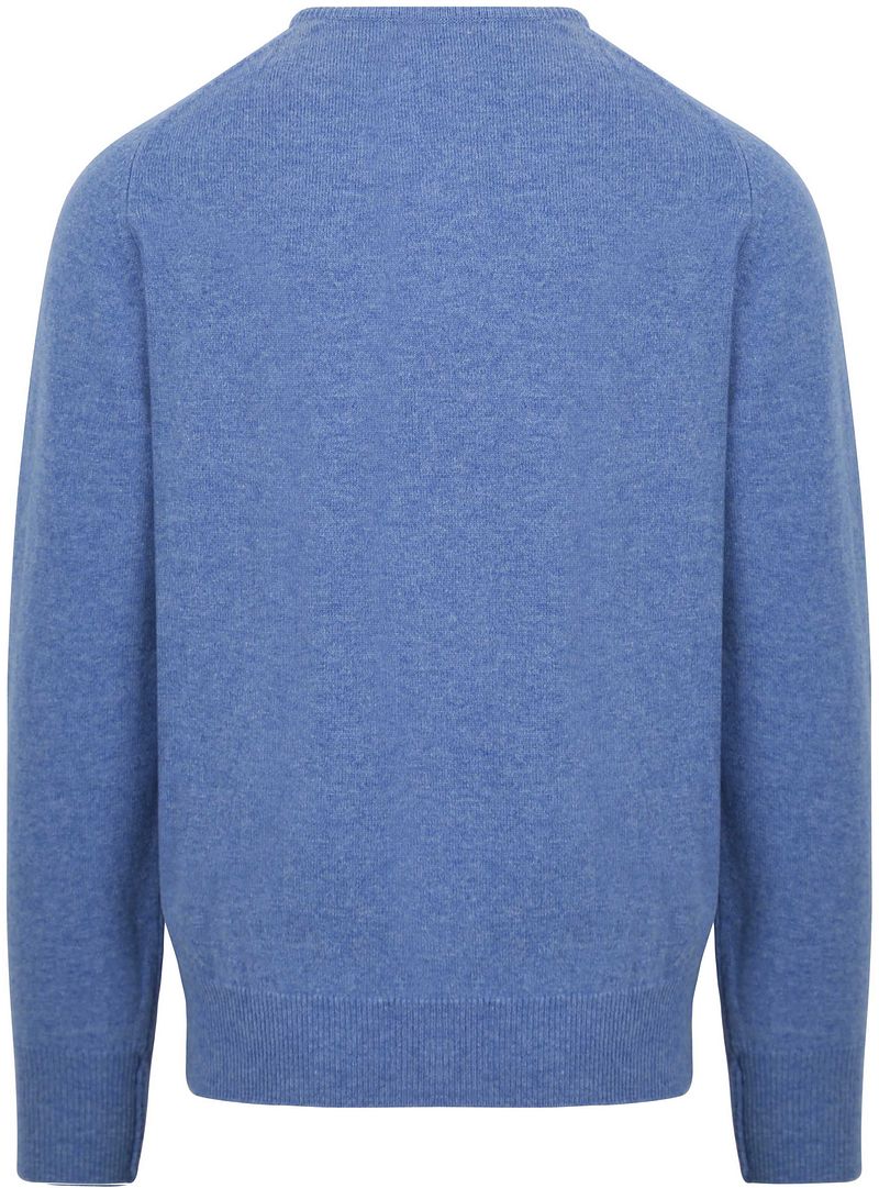 William Lockie O-Auschnitt Pullover Lammwolle Blau - Größe XL günstig online kaufen