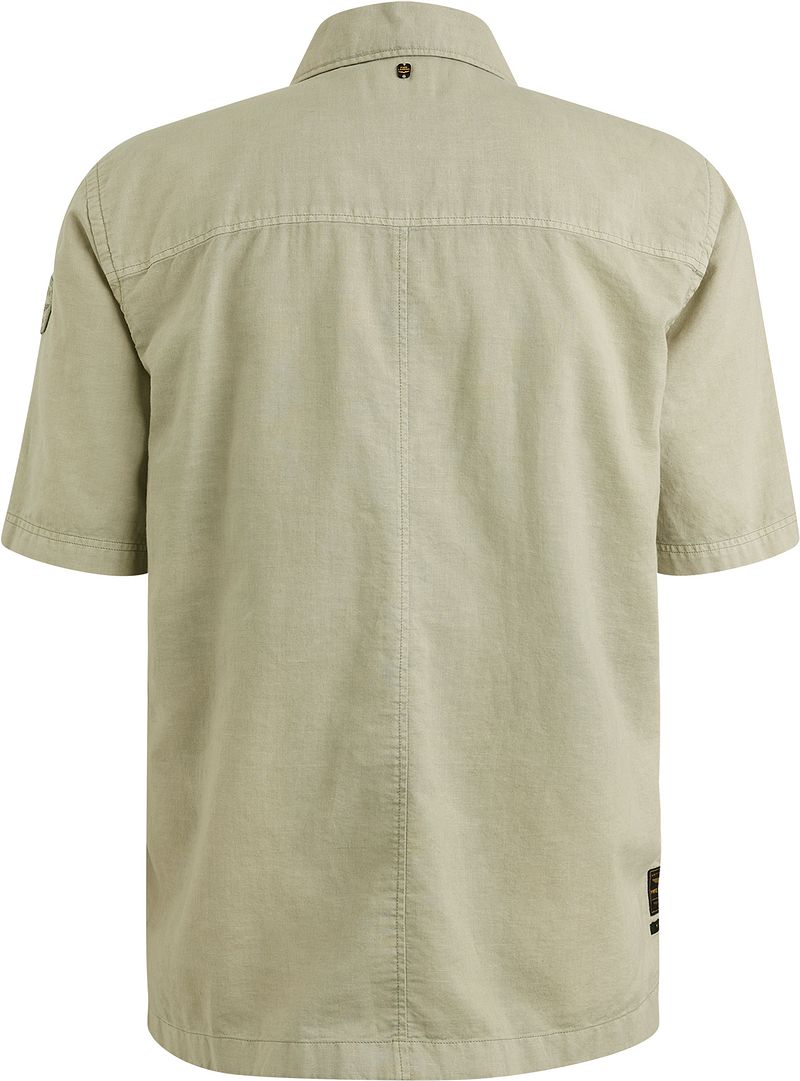 PME Legend Short Sleeve Overhemd Linen Blend Groen