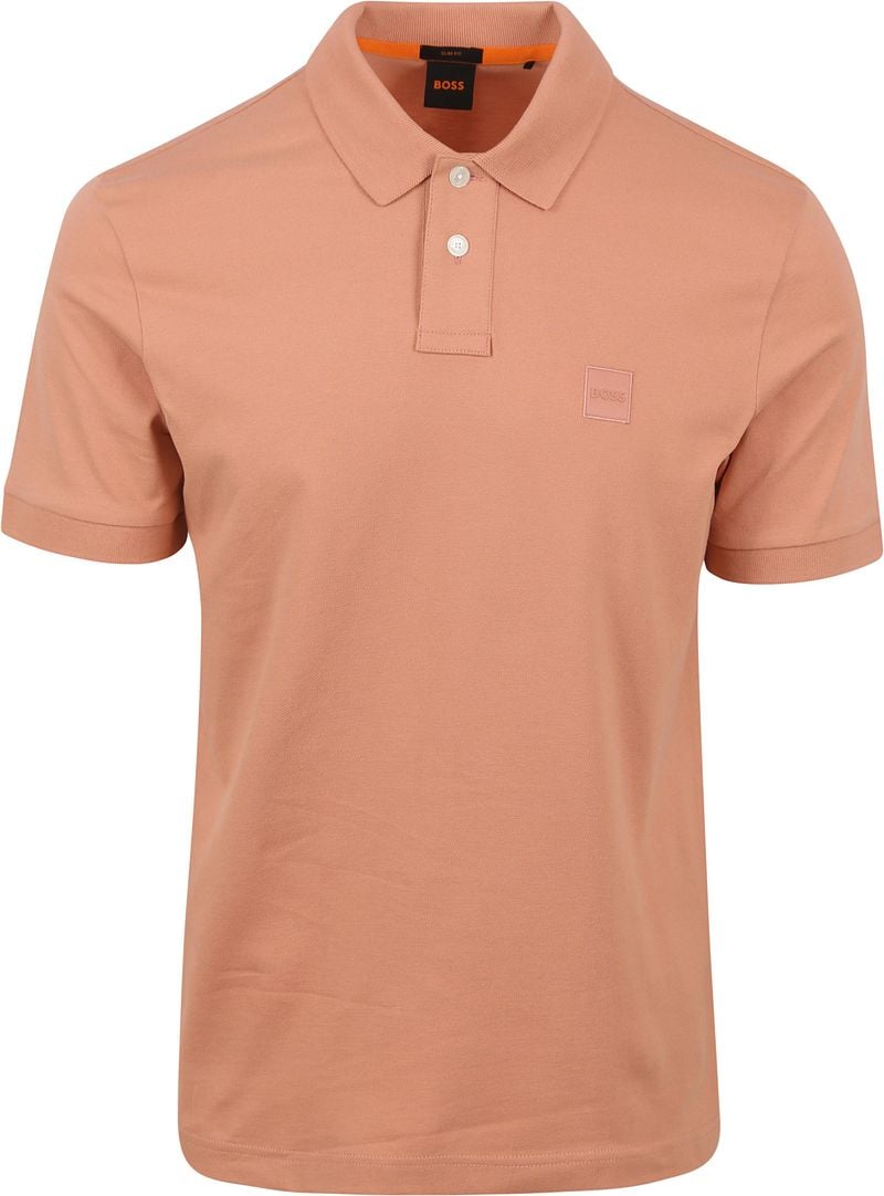 Boss Orange Slim fit poloshirt met labelpatch model 'Passenger'