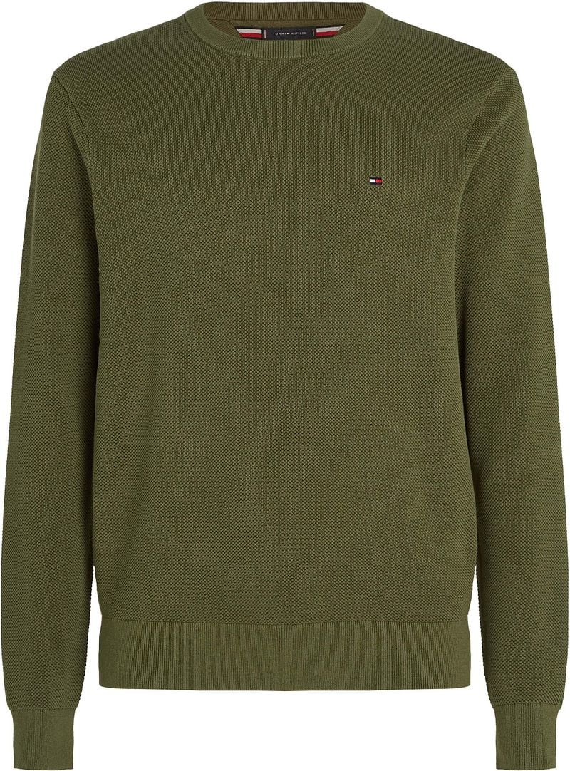 Tommy Hilfiger Sweater Essential Structure Olivgrün - Größe M günstig online kaufen