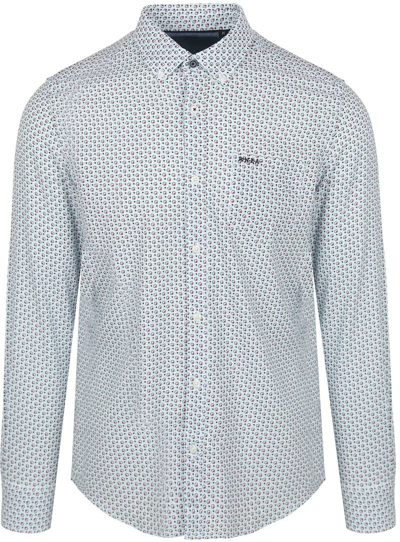 New zealand auckland NZA Overhemd Aidan Print Blauw
