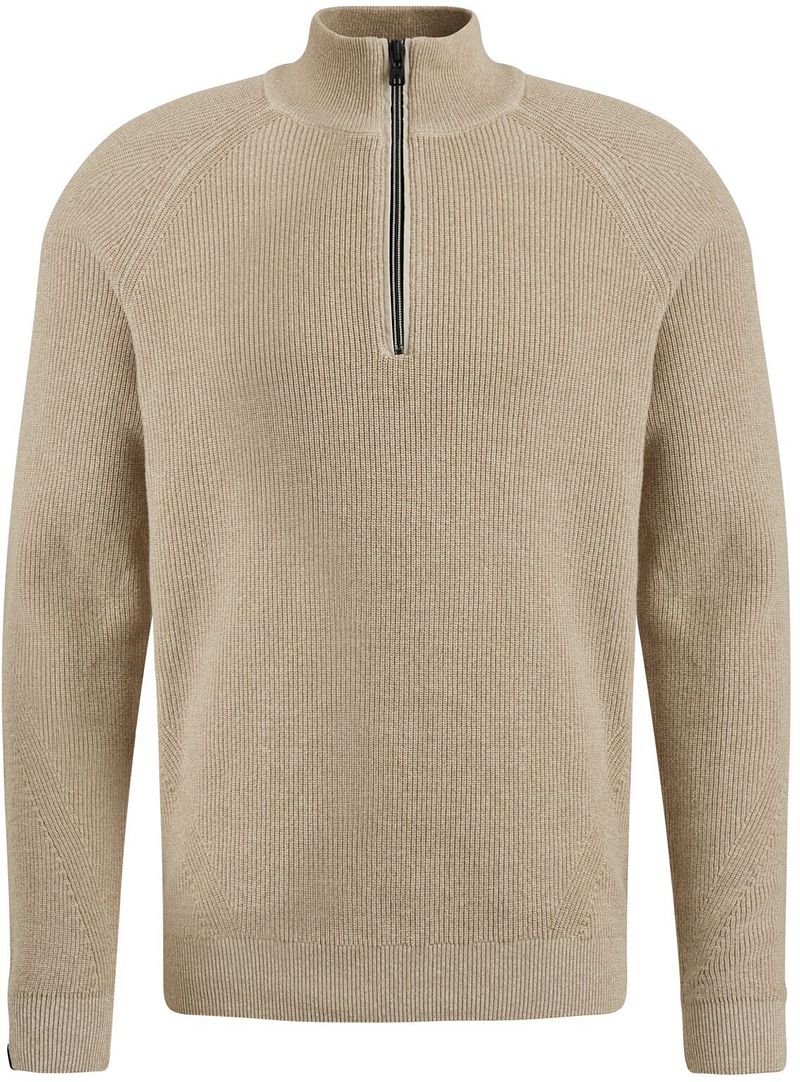 Vanguard Trui Half Zip Beige