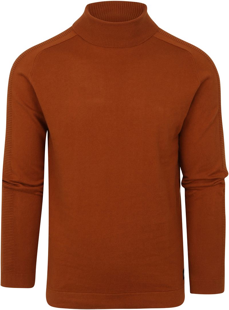 Blue Industry Pull Col Montant Marron Orange taille M