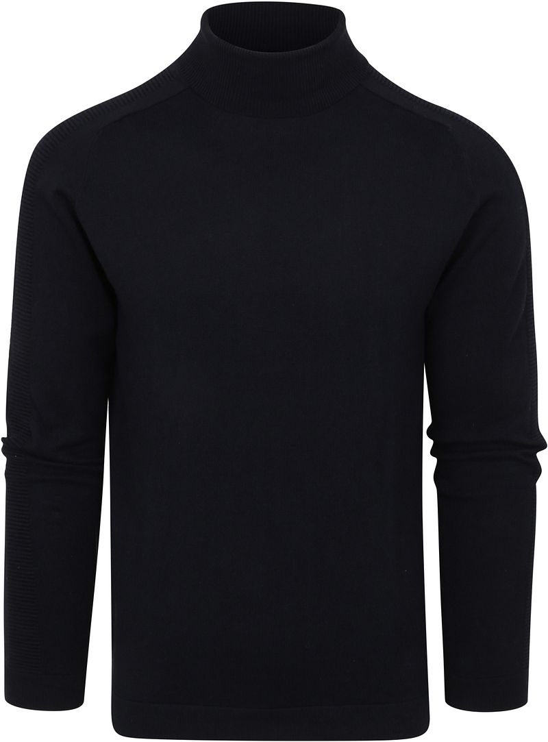 Blue Industry Pull Col Montant Marine Bleu Bleu foncé taille S