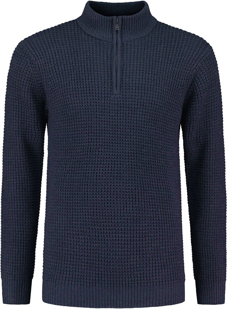 Dstrezzed Half Zip Pullover Dunkelblau - Größe M günstig online kaufen