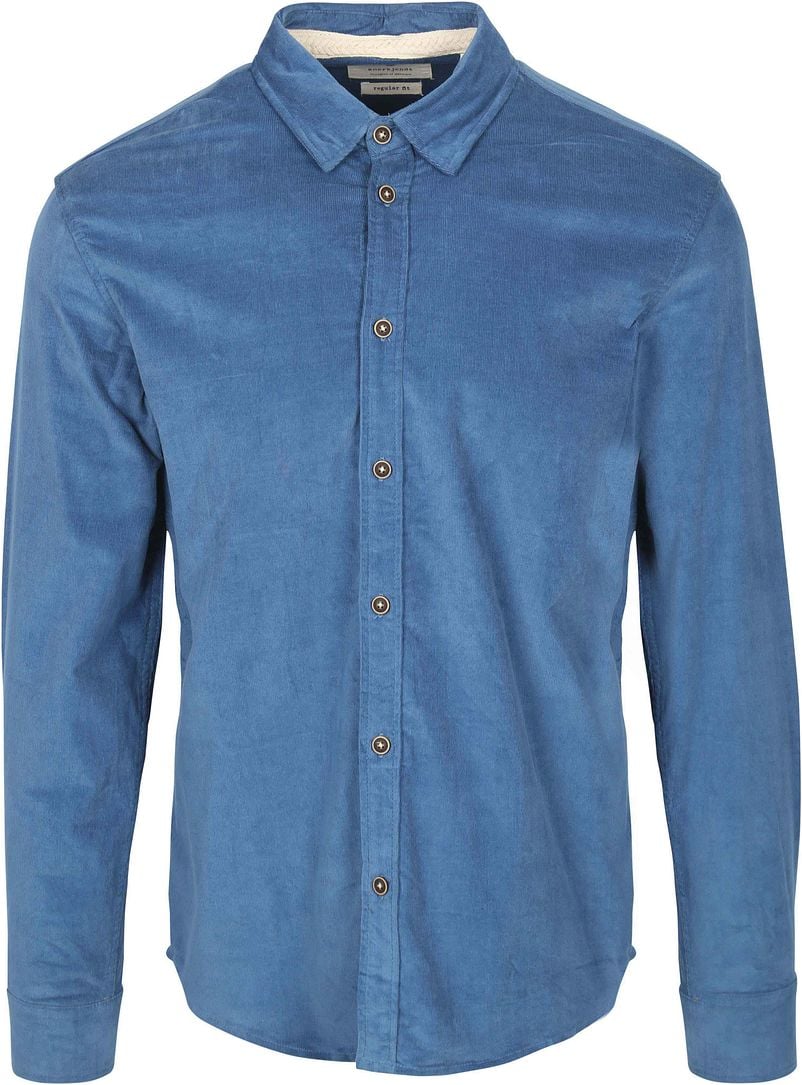 Anerkjendt  Overhemd Leif Corduroy Mid Blauw