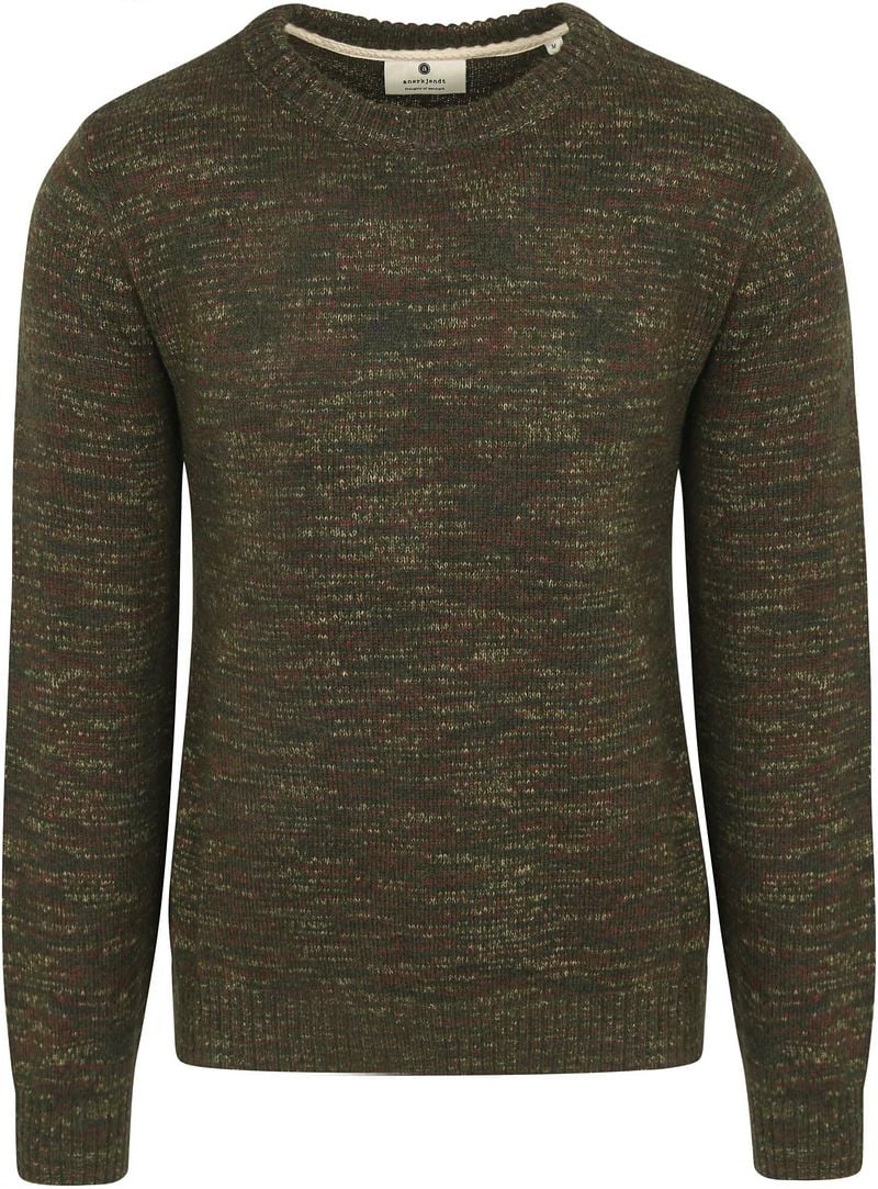 Anerkjendt Pullover Sune Wool Mix Melange Grün - Größe L günstig online kaufen