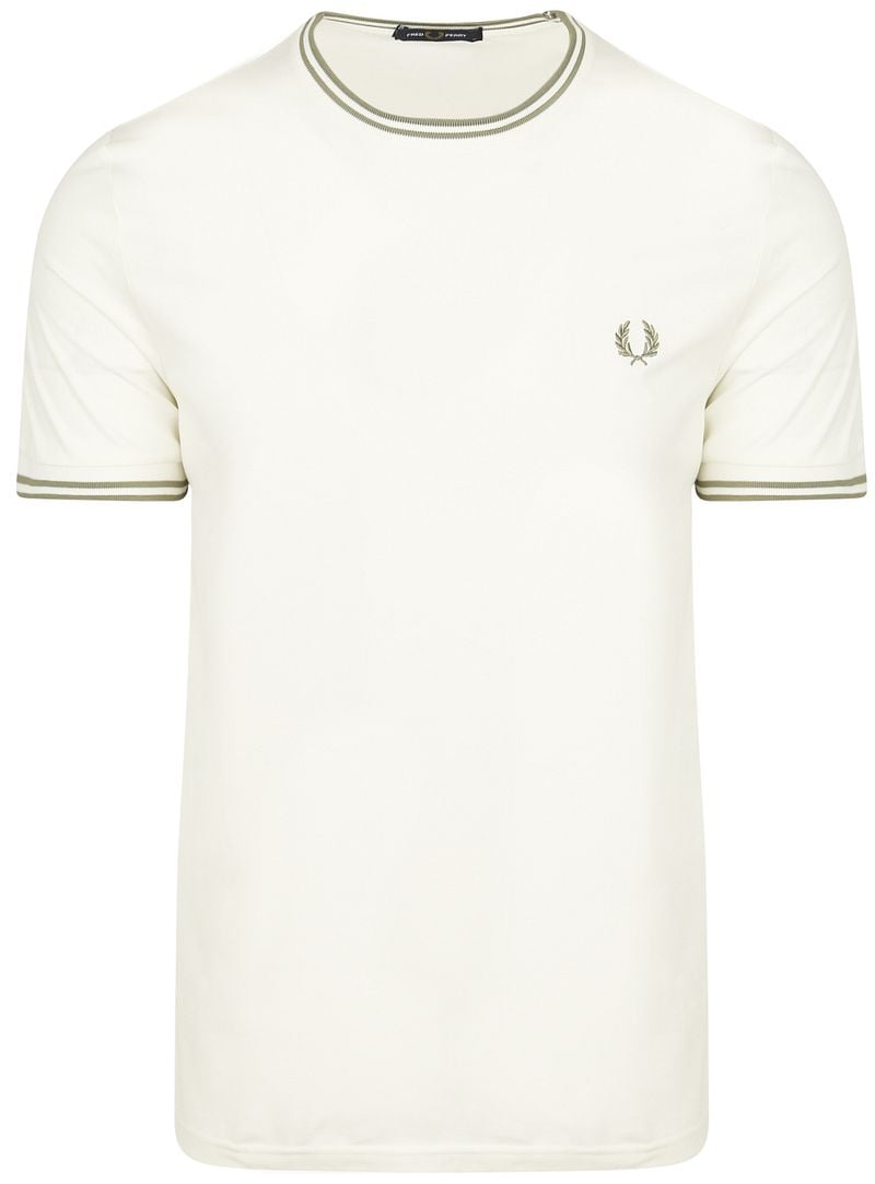 Fred Perry M1588 Twin Tipped T Shirt Off-White  - Größe XL günstig online kaufen
