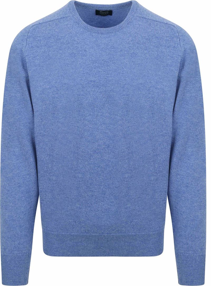 William Lockie O-Auschnitt Pullover Lammwolle Blau - Größe XL günstig online kaufen