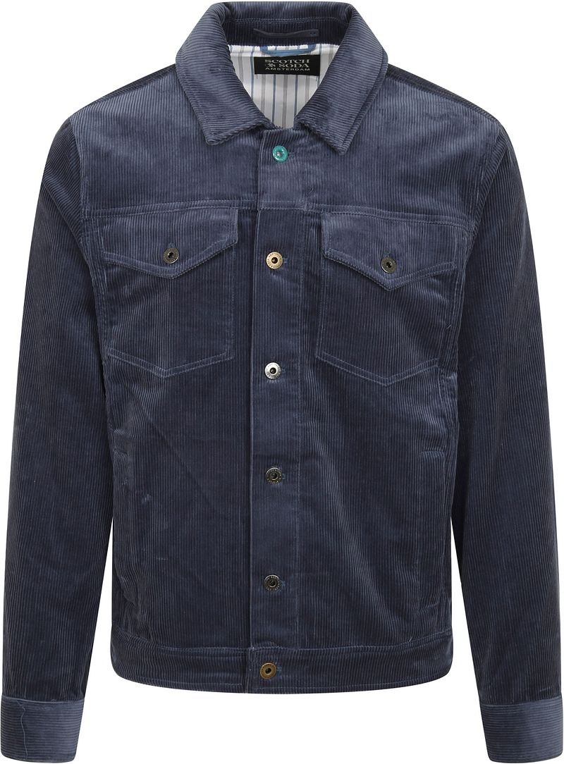 Scotch and Soda Pull en velours côtelé bleu Bleu taille M