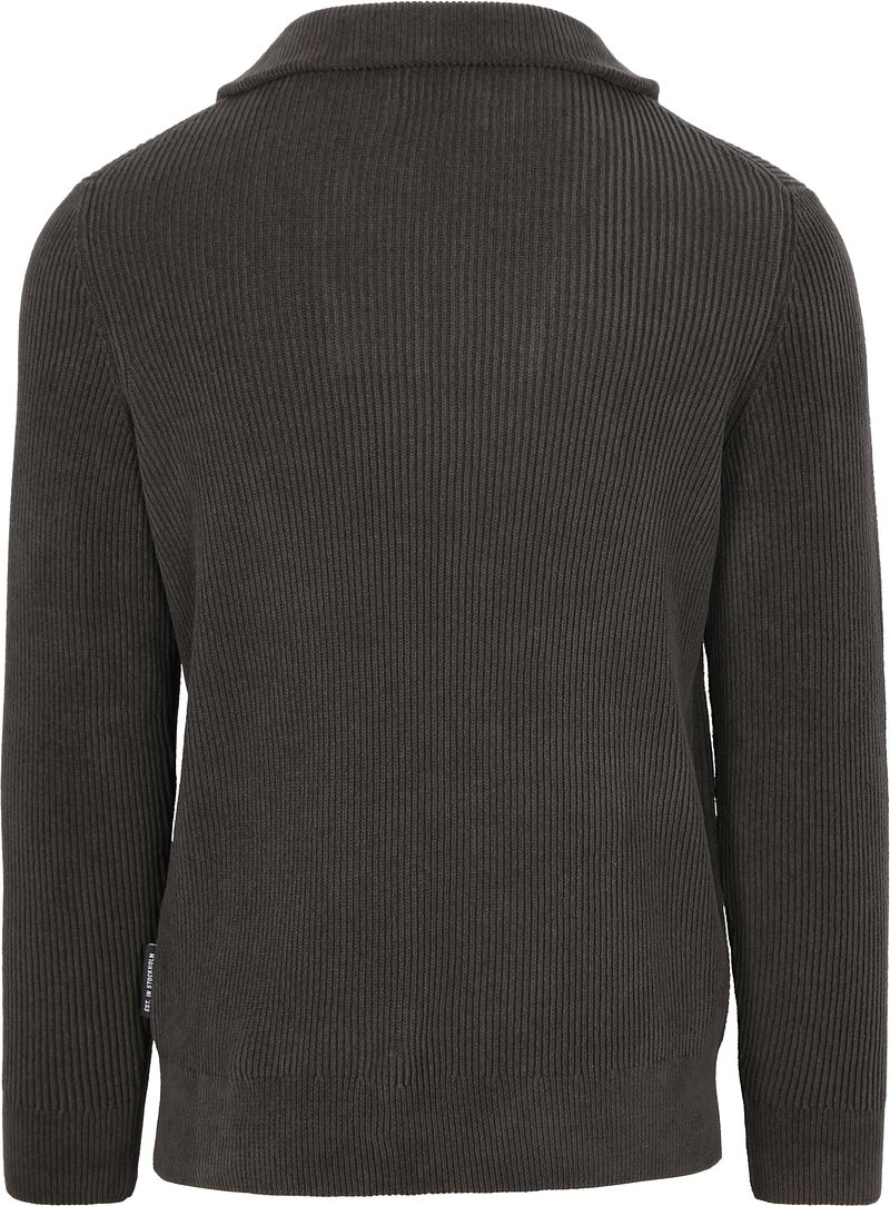 Marc O'Polo Half Zip Trui Antraciet