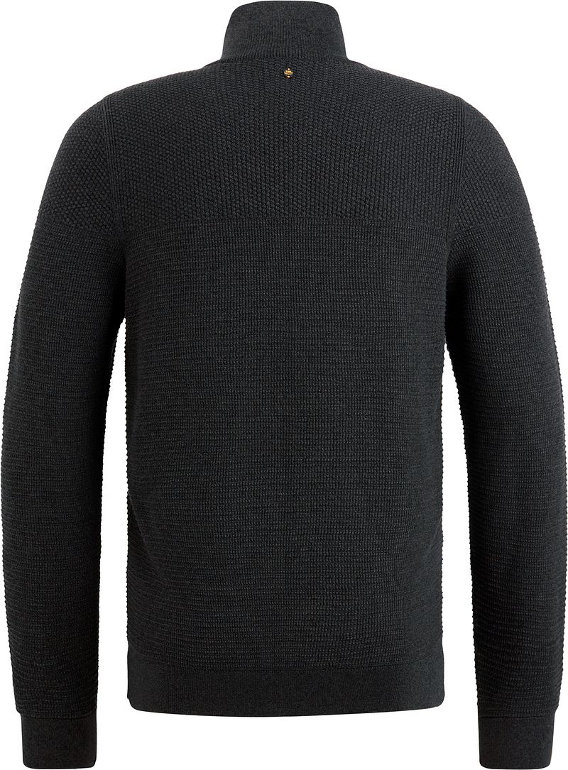PME Legend Half Zip Trui Mouliné Zwart