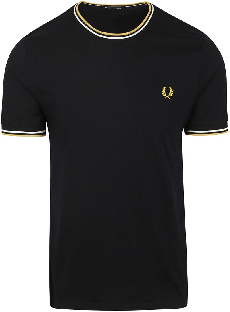 Fred Perry M1588 Twin Tipped T Shirt marine - Größe L günstig online kaufen