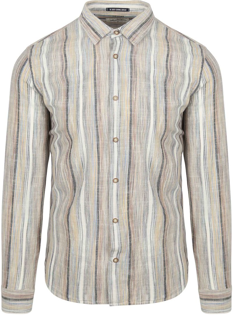 No Excess Overhemd Streep Beige