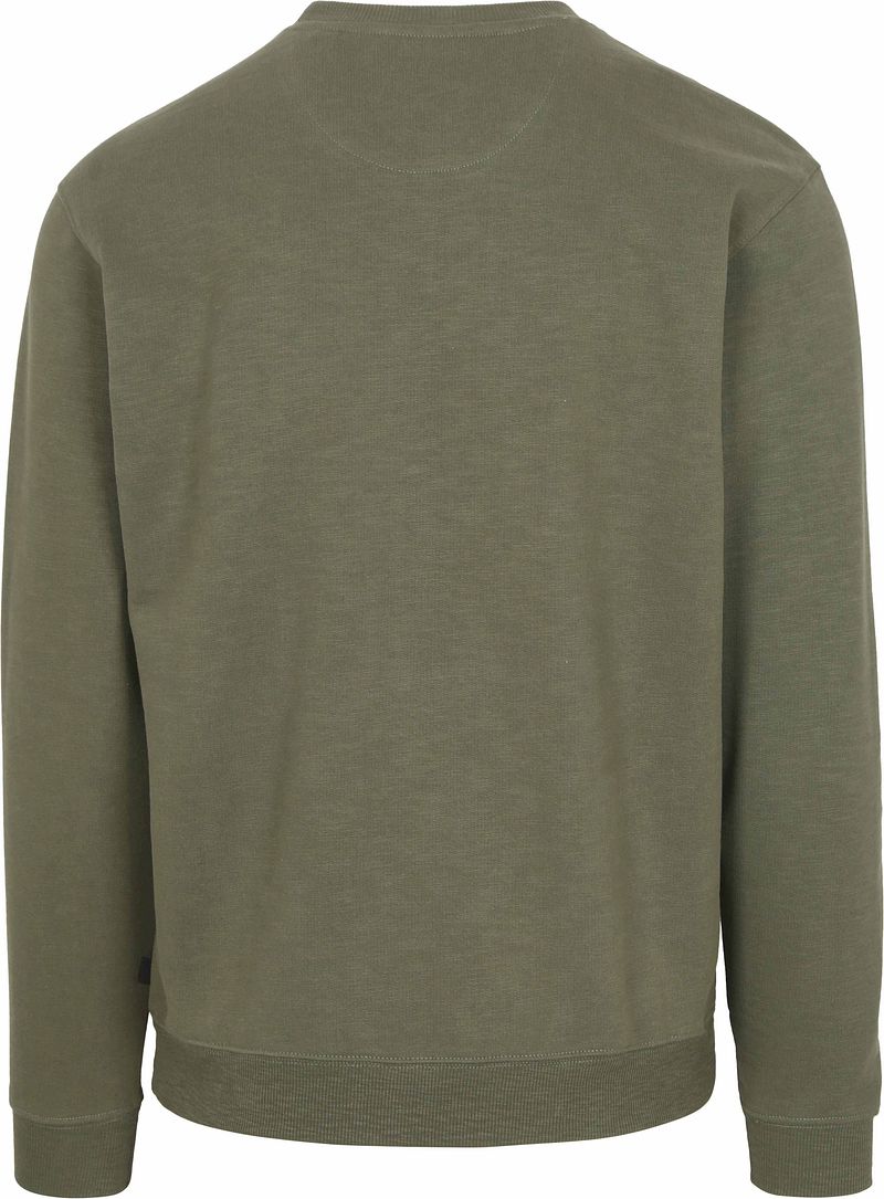 Scotch and Soda Sweater Logo Olijfgroen