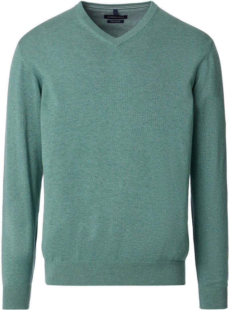 Casa Moda Pullover V-Ausschnitt Sea Green - Größe XL günstig online kaufen