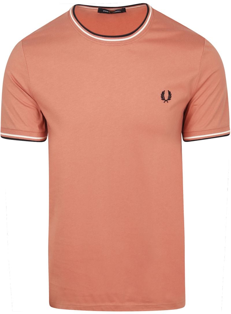 Fred Perry M1588 Twin Tipped T Shirt Rosa - Größe M günstig online kaufen