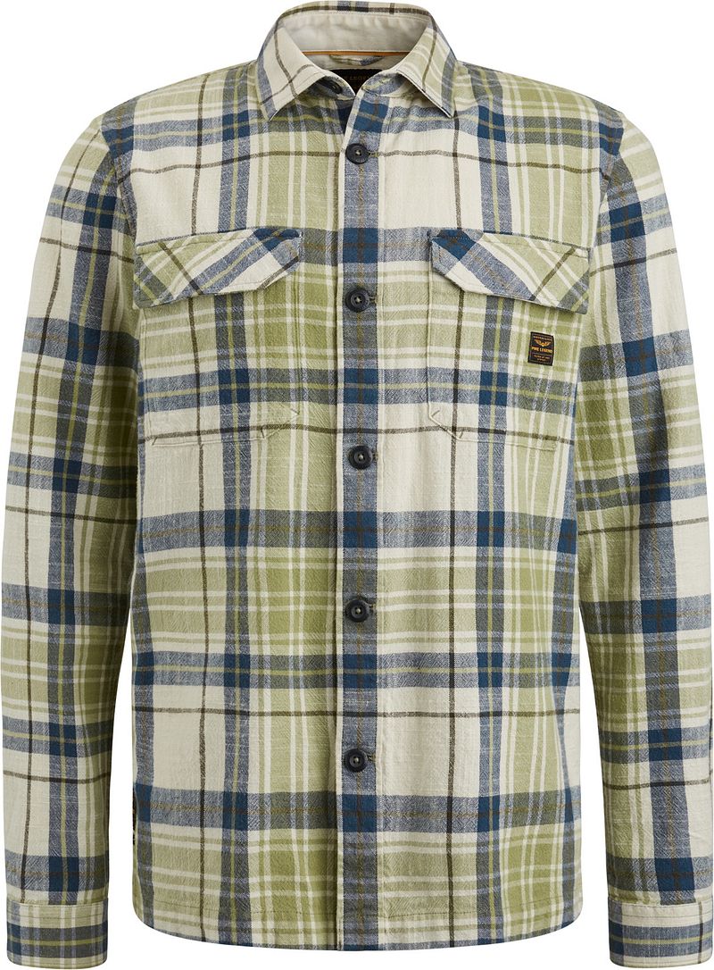 PME LEGEND Heren Overhemden Long Sleeve Shirt Ctn Yd Check Groen