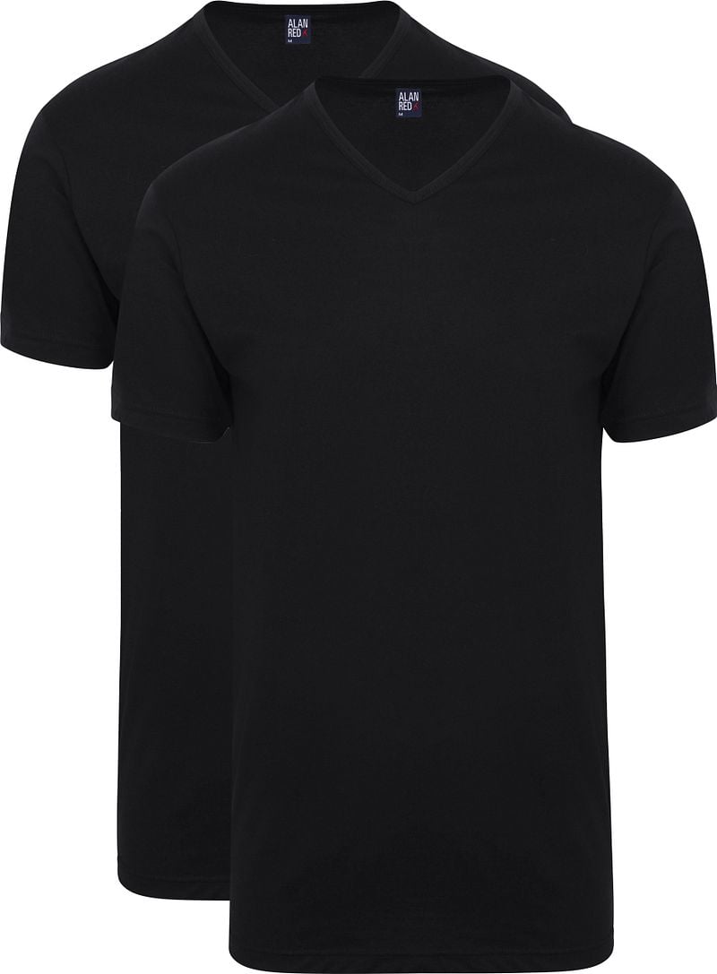 Alan Red Vermont V-Ausschnitt T-Shirt Black 2er-Pack - Größe XL günstig online kaufen