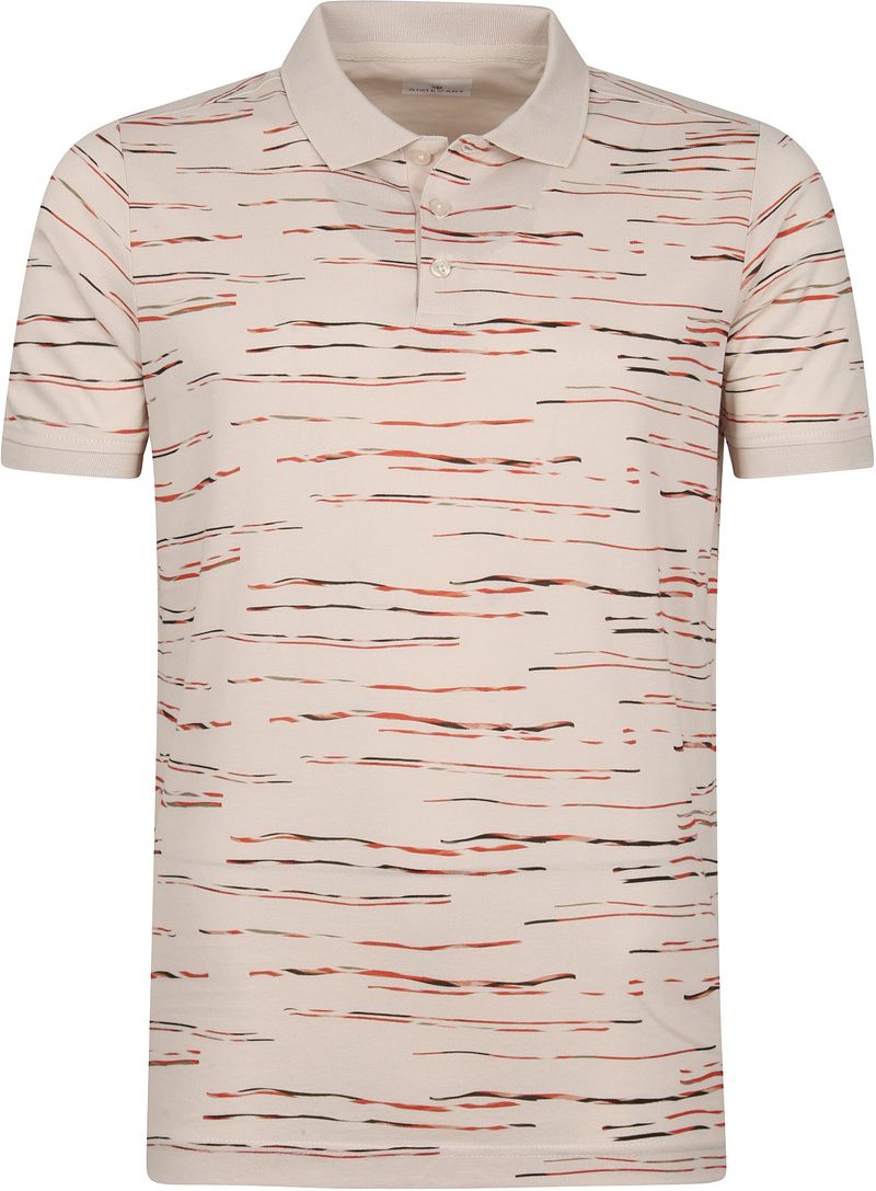 State Of Art Polo Impression Beige taille M