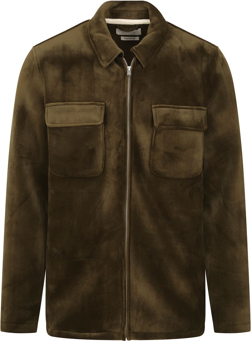 Anerkjendt Surchemise Velvet Aksoren Olive Vert Vert foncé taille M
