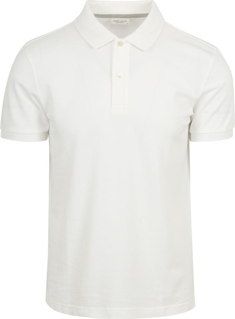 PROFUOMO Heren Polo's & T-shirts Polo Short Sleeve Wit