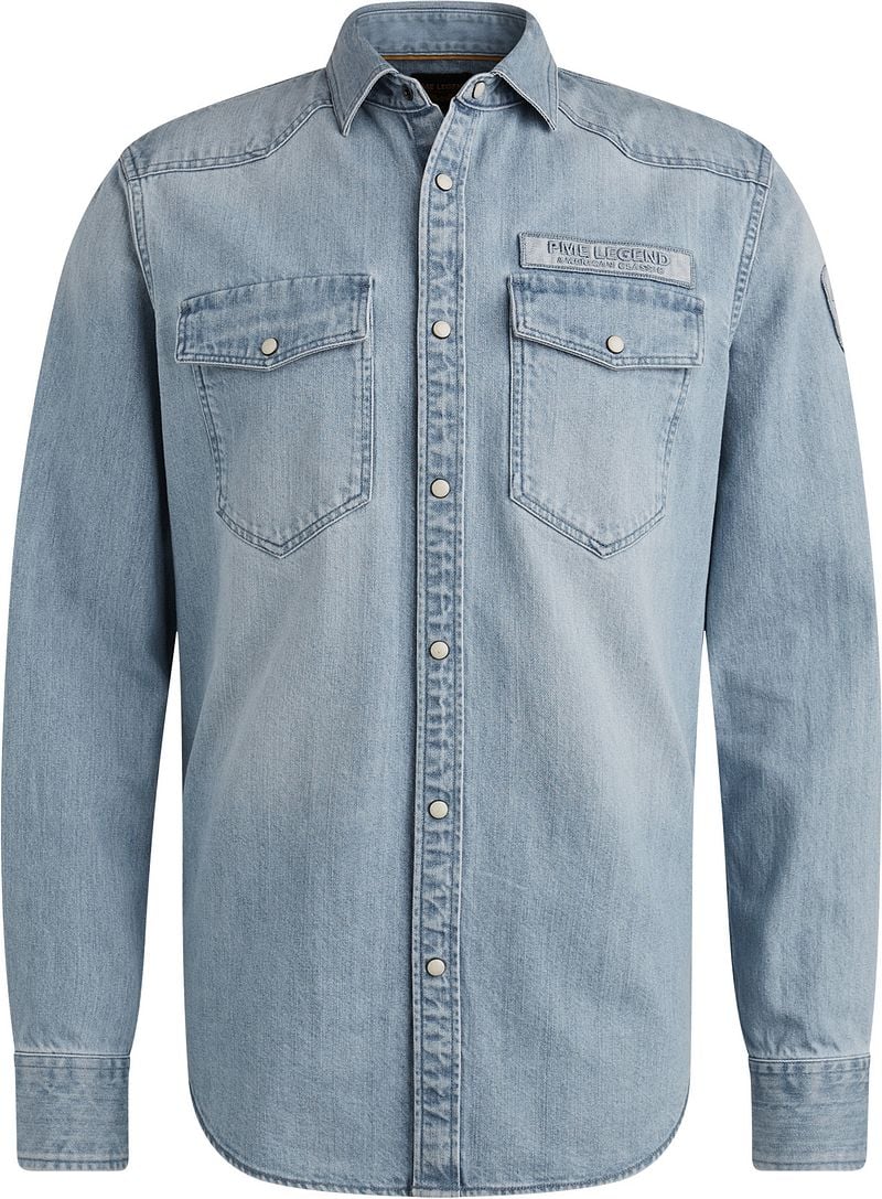 PME Legend Denim Overhemd Lichtblauw
