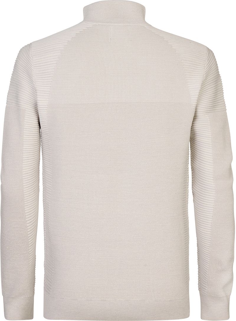Petrol Half Zip Pullover Ecru