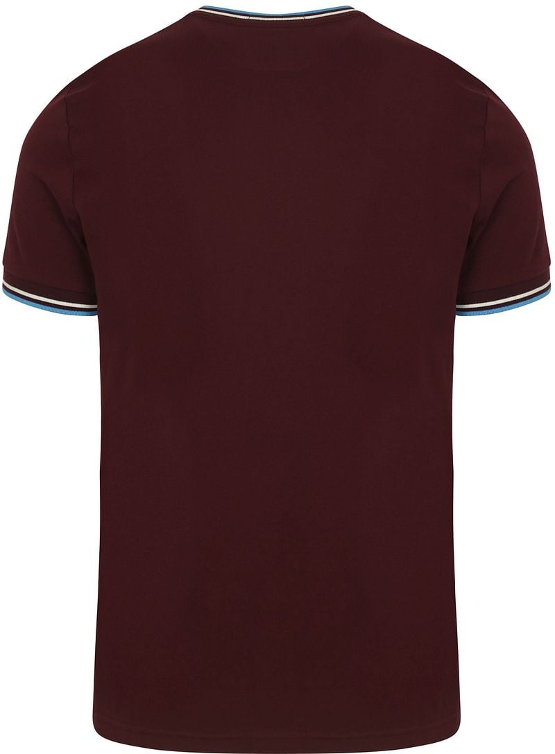 Fred Perry M1588 Twin Tipped T Shirt Bordeaux - Größe S günstig online kaufen