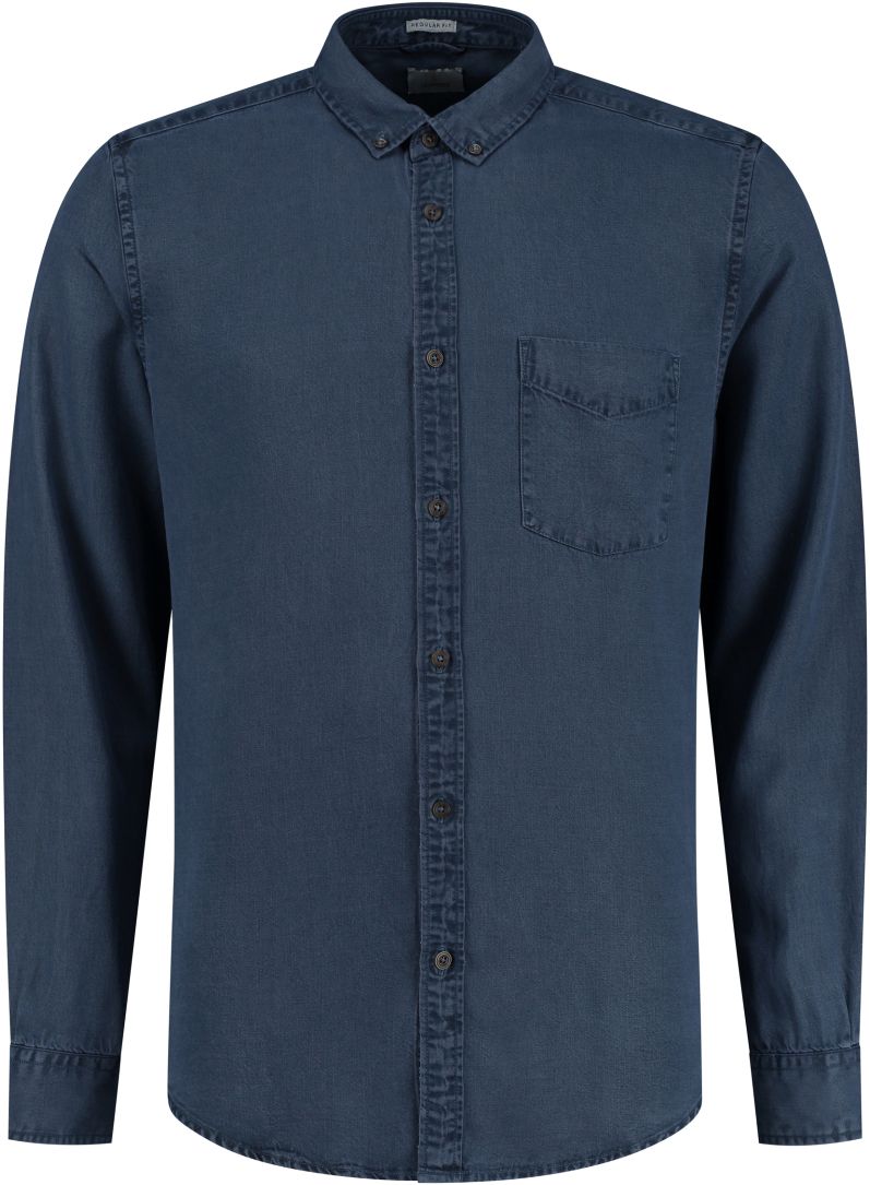 Dstrezzed Chemise Garment Dyed Tencel Foncé Bleu foncé Bleu taille M
