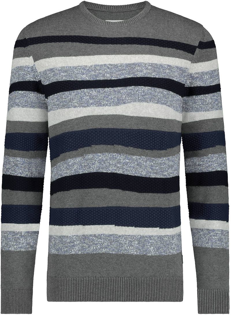 State of Art Pull Jacquard Rayé  Gris taille XL