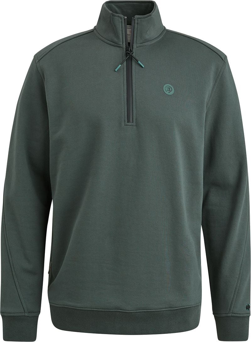 Cast Iron Sweater Half Zip Trui Groen