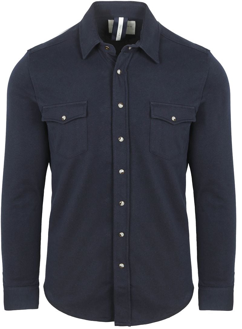 Profuomo Overshirt Western Jersey Navy - Größe L günstig online kaufen