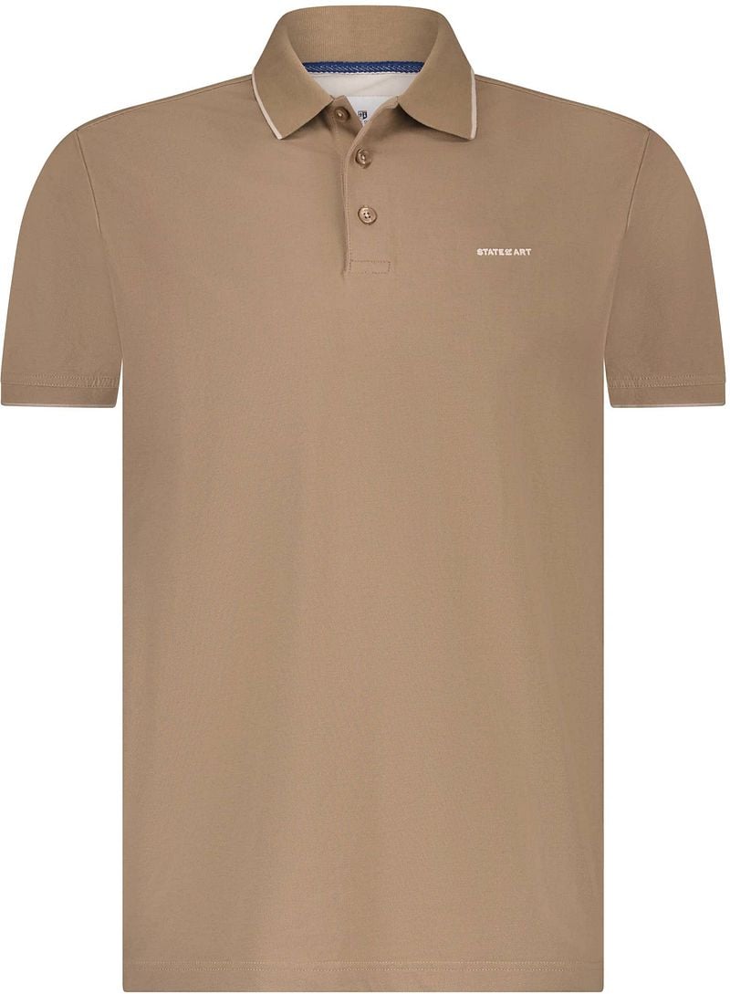State of Art Poloshirt Piqué Bruin