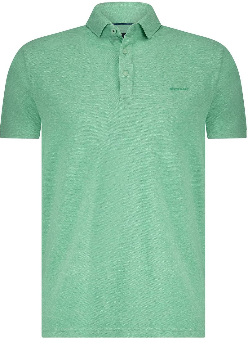 State of Art Poloshirt Piqué Melange Grün - Größe L günstig online kaufen