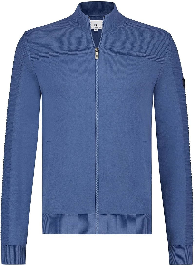 State Of Art Strickjacke Zip Blau - Größe 3XL günstig online kaufen