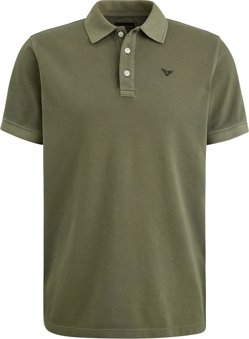 PME LEGEND Heren Polo's & T-shirts Short Sleeve Polo Pique Garment Dye Groen