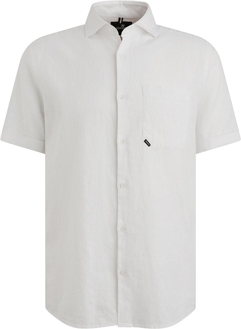 Vanguard Short Sleeve Overhemd Linnen Blend Wit
