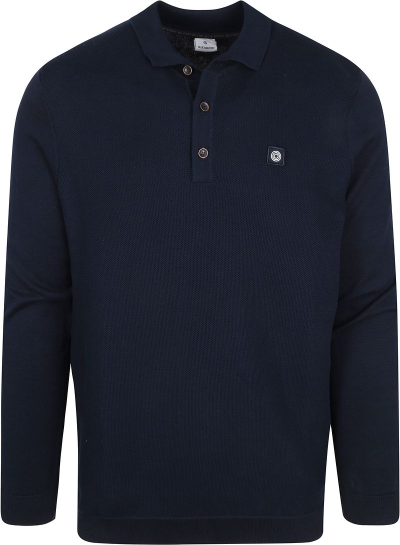 Blue Industry Polo ML Foncé Bleu foncé Bleu taille L