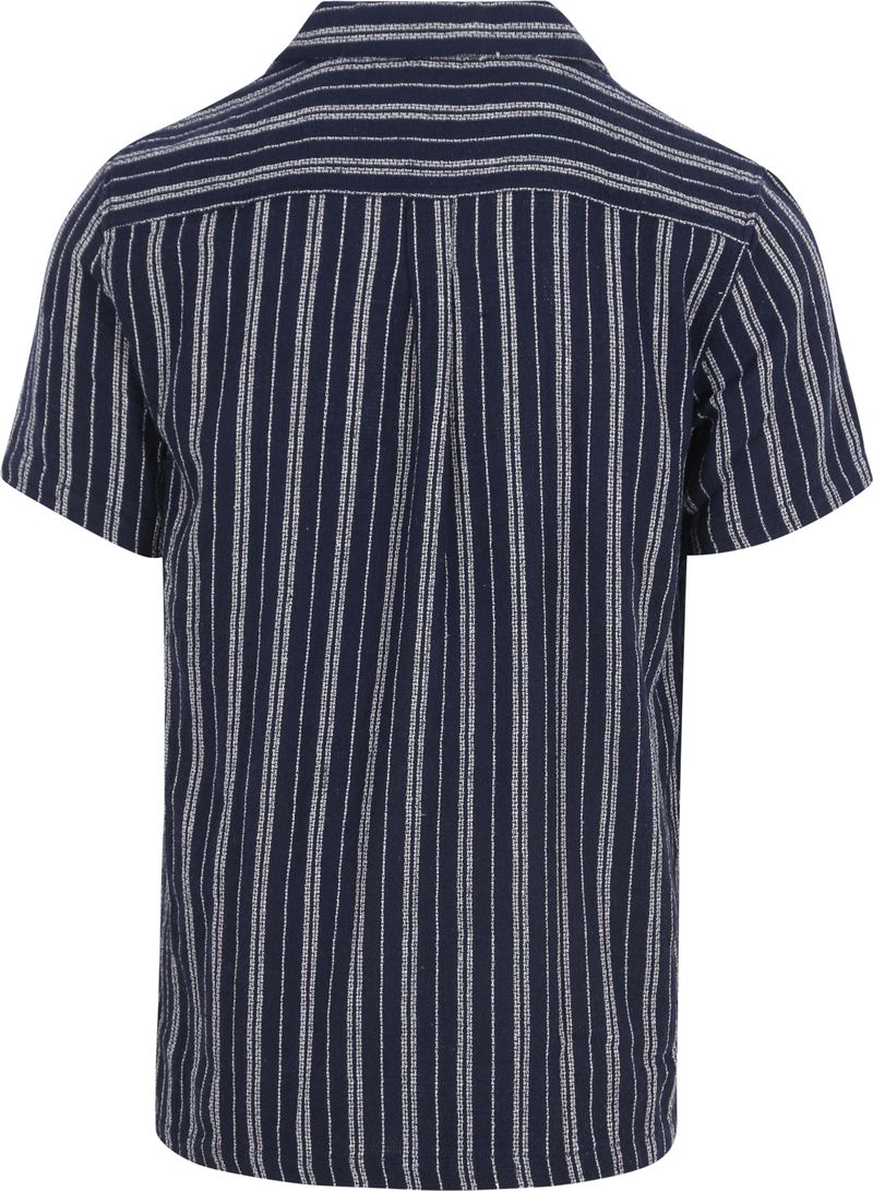 Anerkjendt  Short Sleeve Overhemd Leo Dobby Navy