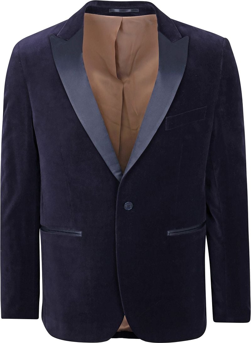 Suitable Smoking Blazer Velvet Navy