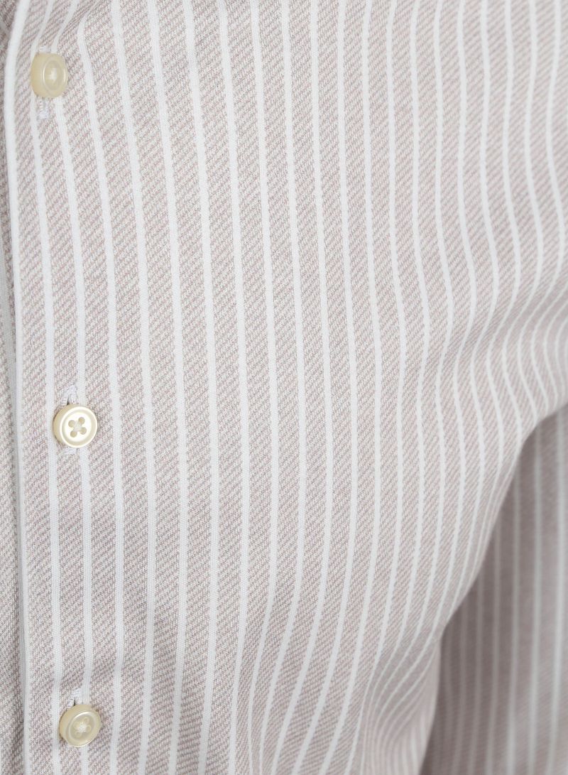 DESOTO Hemd Kent Streifen Beige - Größe 3XL günstig online kaufen