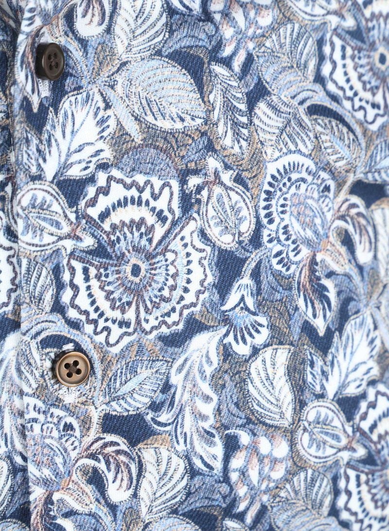 DESOTO Hemd Druck Blumen Blau  - Größe 3XL günstig online kaufen