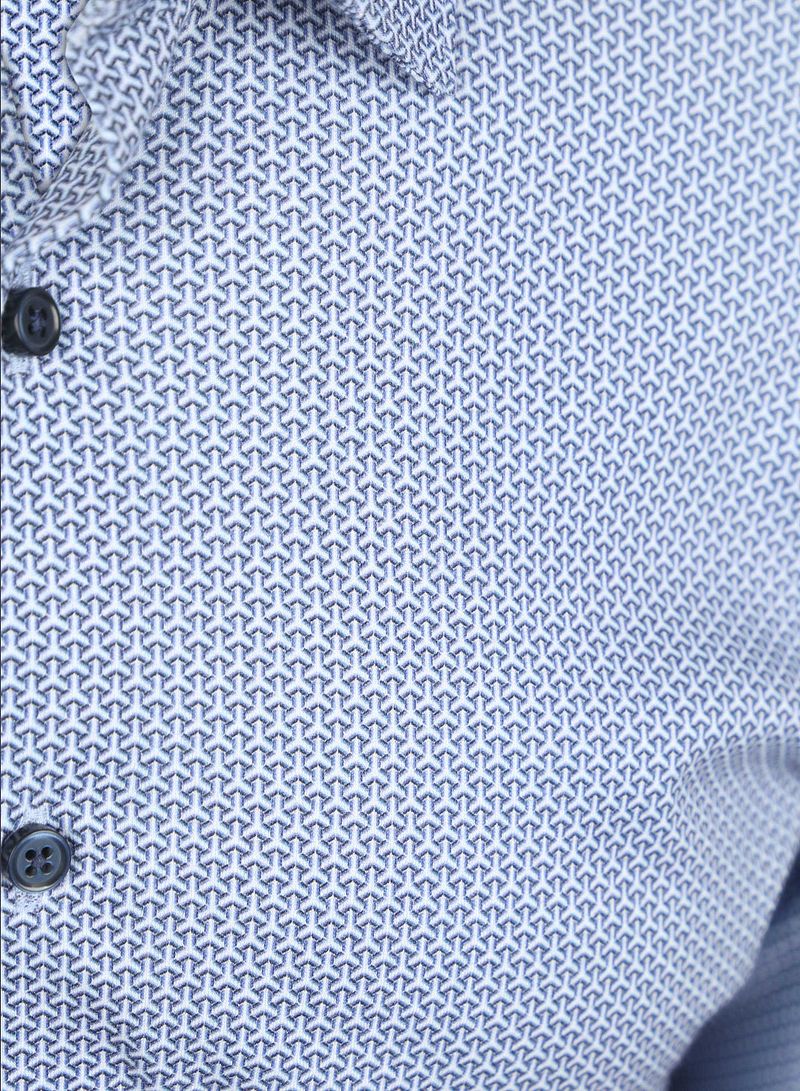 Desoto Overhemd Print Blauw
