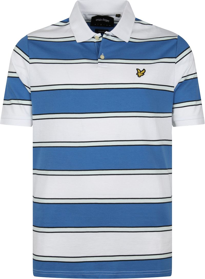 Lyle and Scott Polo Strepen Blauw