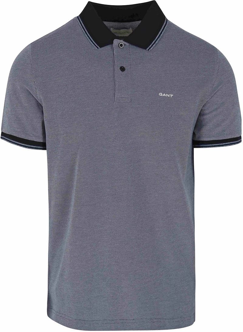 Gant Shield Oxford Piqué Poloshirt Navy - Größe XXL günstig online kaufen