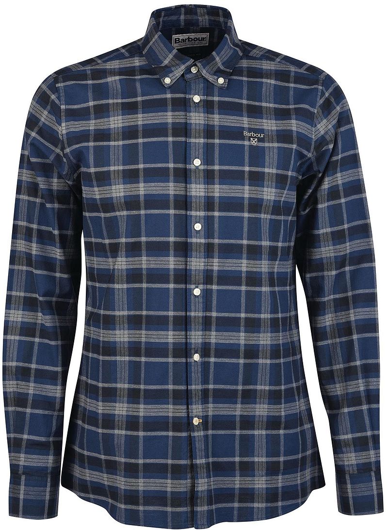 Barbour Chemise Helton Carreaux Foncé Multicoloré Bleu Bleu foncé taille M